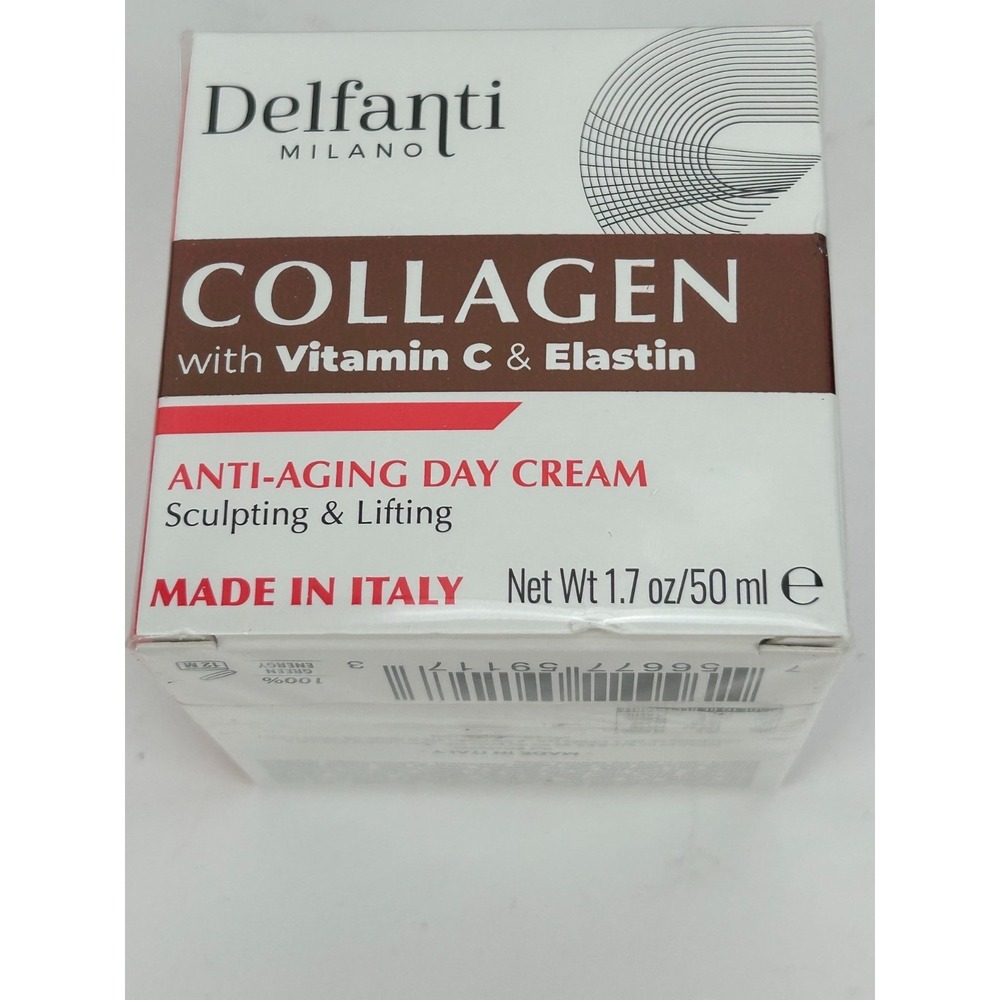 Delfanti Milano Anti-Aging Day Cream Collagen + Vitamin C & Elastin 1.7 oz New